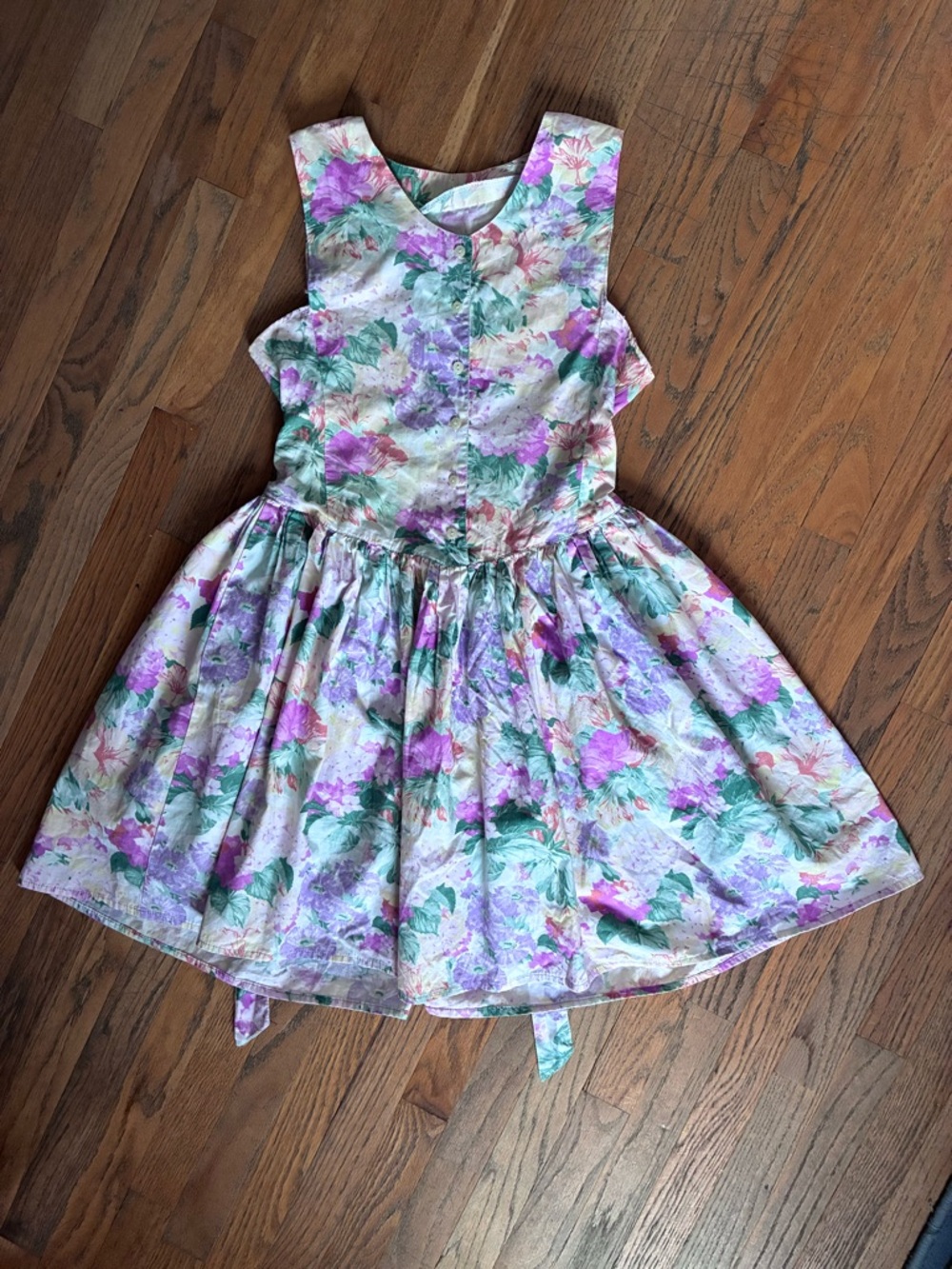 Vintage Floral Sleeveless Mini Dress